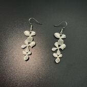 leaves耳饰 apricot Vintage古着 Silver