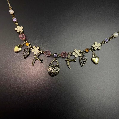 Vintage古著 Medieval birds项链