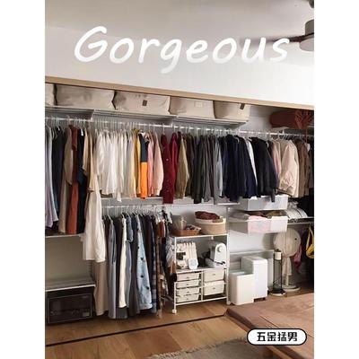 【五金猛男】1.2米宽金属衣帽间环保卧室衣柜家用家具步入式衣柜