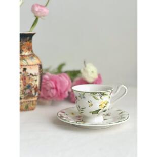 蝶恋花系列 小清新绿色花蝶小容量咖啡杯 浓缩咖啡杯120ml