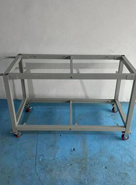 不锈钢双层工作台实验室操作台钳工厂车间加厚装配打包耐磨移动桌