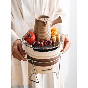 围炉煮茶套装家用室内外烧烤老式碳火炉打边炉罐罐煮茶壶果木炭炉