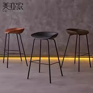 现代简约家用高脚凳户外酒吧椅北欧吧台椅网红塑料高椅子吧台凳子