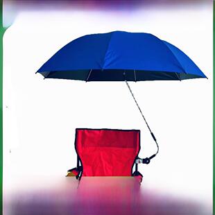 新款便携露营沙滩椅遮阳伞可拆卸折叠椅子夹具伞钓鱼椅户外防晒伞