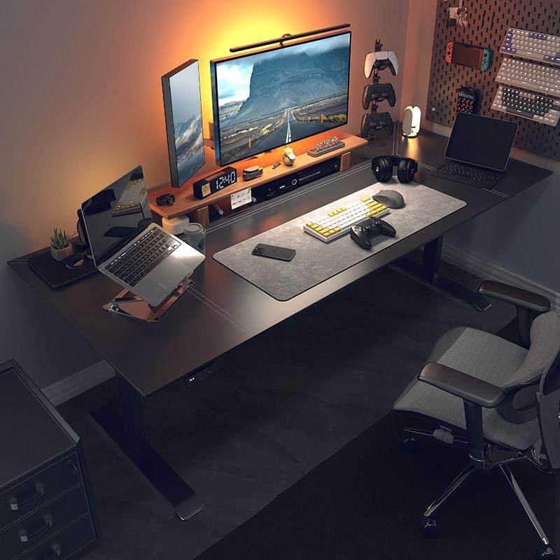 智芯电动升降桌台式电脑桌工作台站立式办公桌子书桌