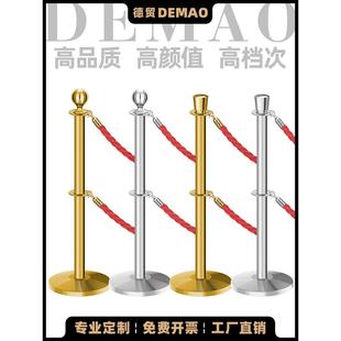 酒店一米线栏杆座圆头挂绳礼宾杆迎宾柱双层双节排队护栏围栏定制