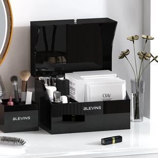 面膜收纳盒带盖 防尘收纳架 放面膜的盒子架子化妆品护肤品整理箱