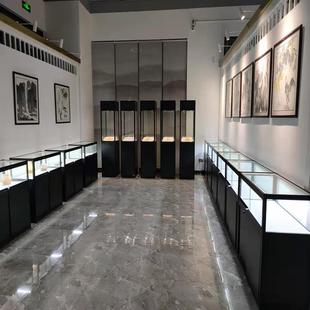 古董展示柜珠宝店玻璃柜台玉器古玩展柜矮柜子博物馆展示柜台平柜