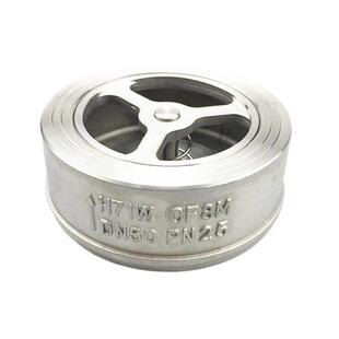 新款316L对夹式不锈钢止回阀H71W-25/16P/40RL单向阀CF8M逆止现货