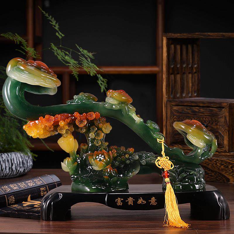 大号玉如意客厅玄关置物架电视柜新中式装饰摆饰开 业乔迁新居礼,家居饰品,装饰摆件,淘宝优惠券,粉丝福利购,淘宝优惠卷