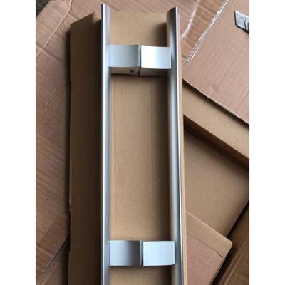 实心加厚铝合金门把手新款玻璃门拉手大门简约黑色木门明装扶手