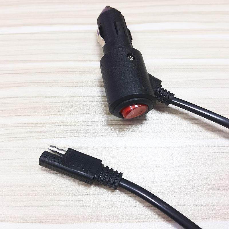 车载洗车器电源线点烟器12V24V水壶打气泵线货车充电器SAE延长线