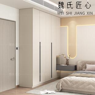 一门到顶衣柜现代简约一体靠墙床头柜定制实木生态板储物收纳衣橱