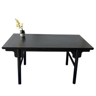 全实木新中式老榆木茶桌禅意画案桌案几家用休闲桌学案餐桌椅组合