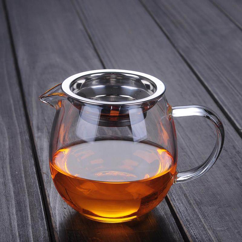 大号加厚耐热玻璃公道杯功夫茶具不锈钢过滤泡茶器分茶器茶道配件