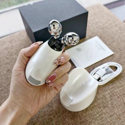 正品微电流滚轮电动瘦脸仪面部按摩仪震动提拉下颚线 线法令纹美