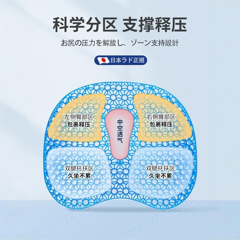 防褥疮坐垫水垫老人防压疮轮椅坐垫子医久坐不累护尾骨用透气889