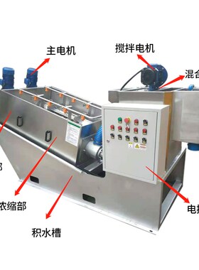 叠螺式污泥脱水机131 201 301402养殖场工业废水不锈钢固液分离机