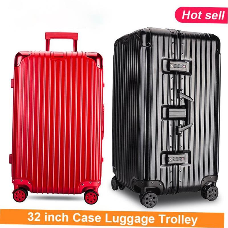Large Suitcase Big Travel Bag 32 inch Case Luggage Trolley 1
