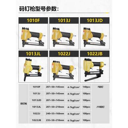 美特气动钉枪1013J码钉枪家用u型钉木工装修专用钉枪1022J马钉枪