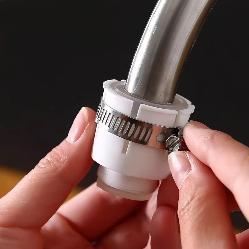 水龙头净水器万能接头白色硅胶平嘴接头万能水龙接头万向转接头
