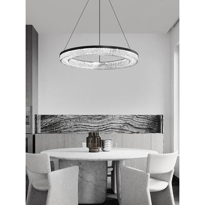 轻全吊奢大气圆环形9031圆形创意卧室厅铜灯意式极简客厅餐灯大厅