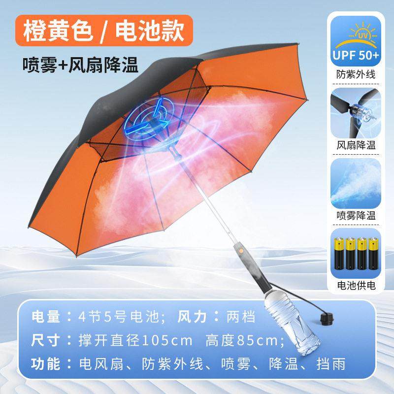 风扇喷雾防晒HL202412遮阳伞遮阳伞户外隔热降带温天黑可以喷水胶,居家日用,伞,淘宝优惠券,粉丝福利购,淘宝优惠卷