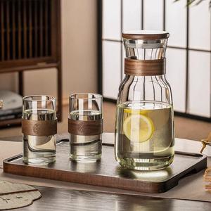 格娜斯耐高温璃冷水23541壶家用大容开 量水壶泡玻壶客茶厅喝水杯