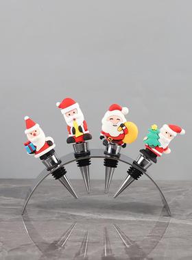 套创组意马头红酒瓶塞2221摆件合装家居客厅柜样板间圣诞瓶塞酒装