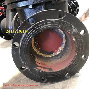 Z410明T-WGJ10/16杆法兰闸阀铸铁管道水阀开关DN406580闸 100 15