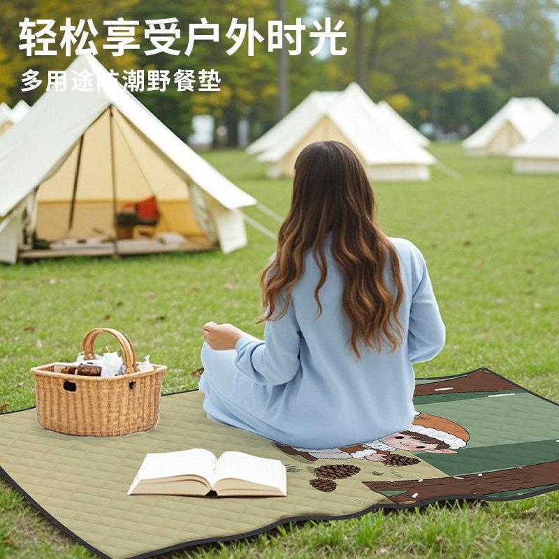 户外防垫加厚野餐垫露营12-2野外防水草坪帐便篷潮携地垫滩室外海