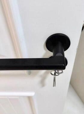 卧室内房间分静体木门锁室锁家用黑色门把手锁具磁吸锁房门OQJ门