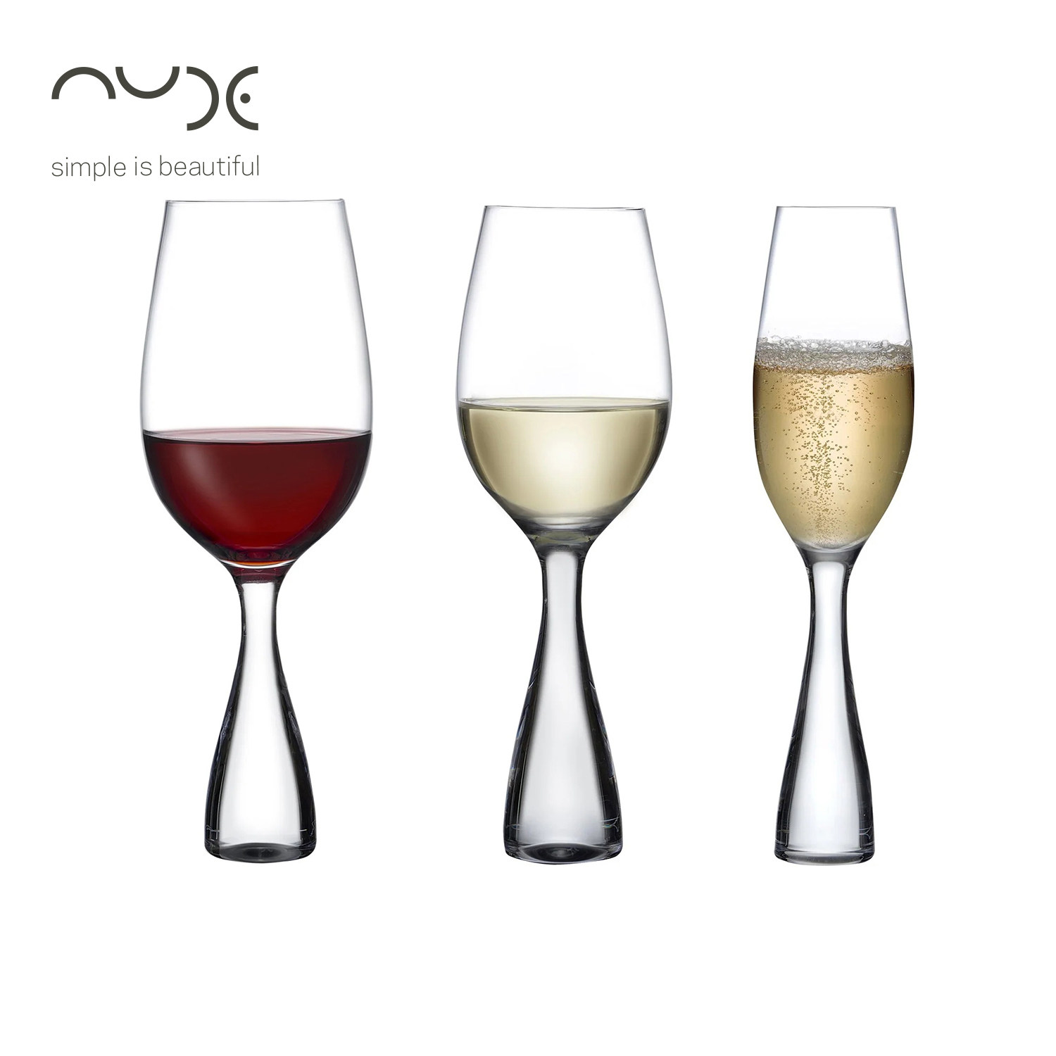 土耳其Nude进口Wine Party欢颂酒杯水晶红酒杯白葡萄香槟杯礼盒装