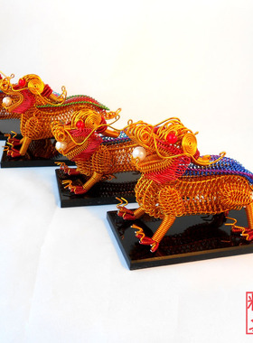 快速发货金属丝手工编织车载貔貅氧化铝线L工艺品摆摊汽车用品热