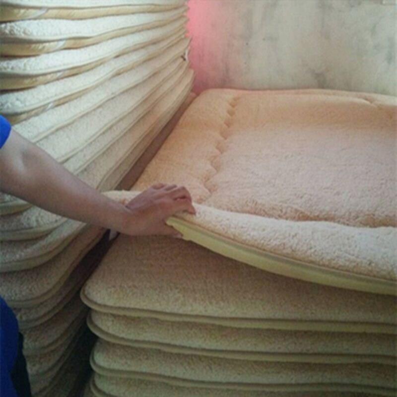 羊羔绒床垫加厚1.5m床1.8m单人1.2米床褥学生宿舍90cm海绵垫被0.9