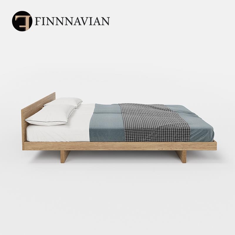 芬纳维亚传承日式胡桃双人矮实木床次卧榻榻米橡木床(Island小岛)