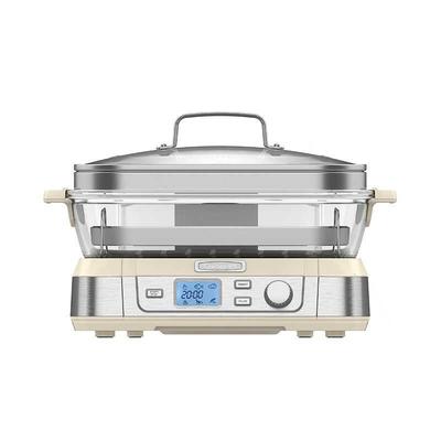 美膳雅CUISINART数码玻璃电蒸锅STM-2000CRMCN家用蒸炖大容量一体