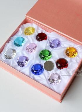 手机店眼镜珠宝水晶钻石柜台装饰品简约创意婚庆拍摄道具小摆件