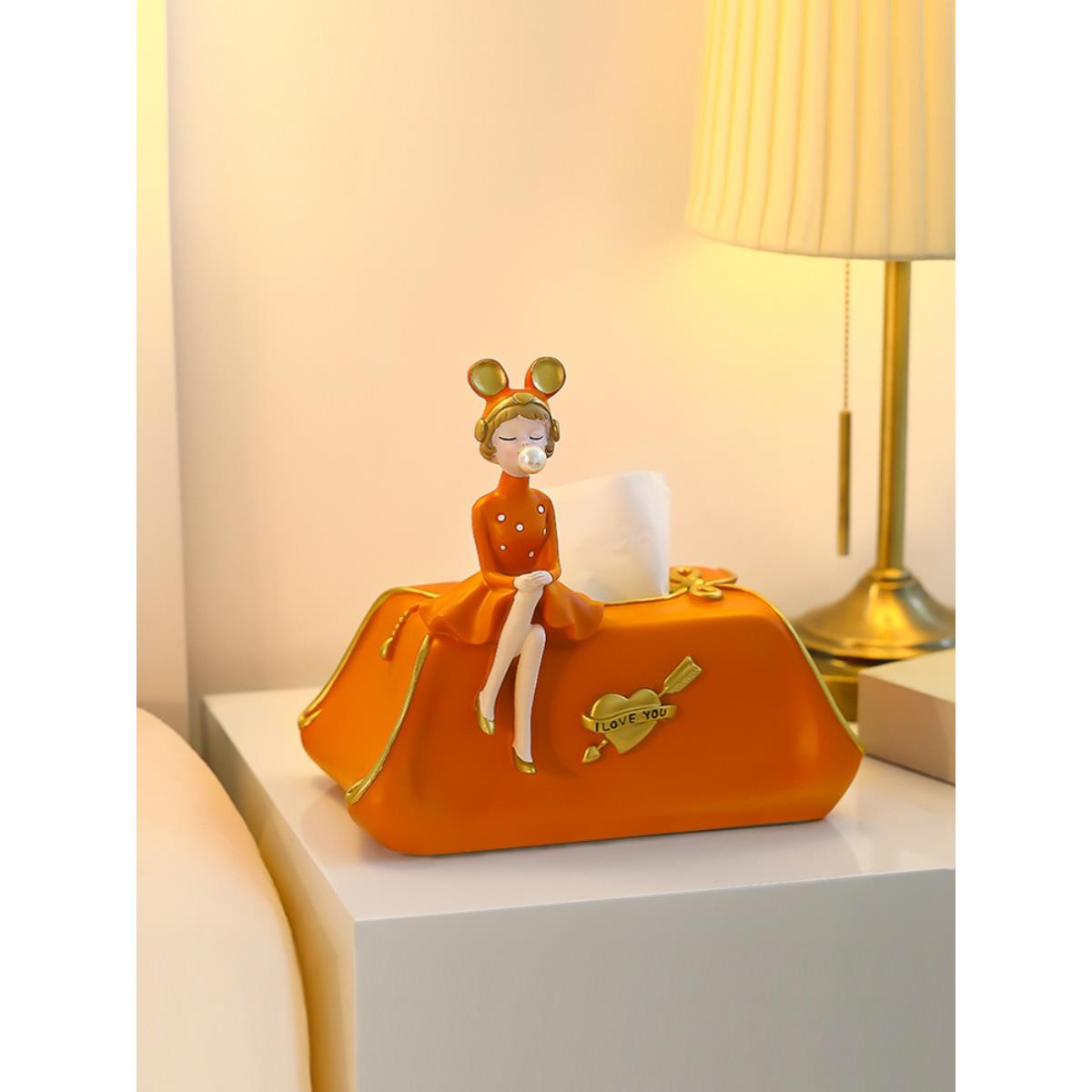 斯堪的纳维亚创意泡泡女孩纸巾盒饰品高端无障碍豪华家庭餐桌客厅