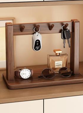 钥匙收纳玄关摆件收纳中式复古风家用入户门口装饰杂物置物架送礼
