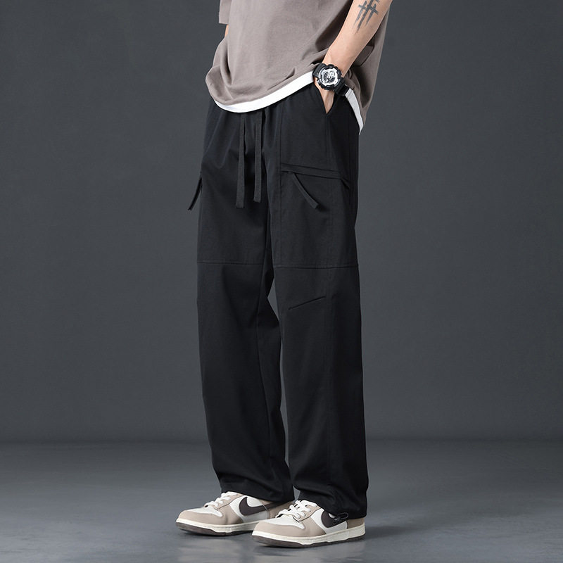 美式工装休闲裤男款夏季薄款阔腿男裤2025新款男士宽松直筒裤子男