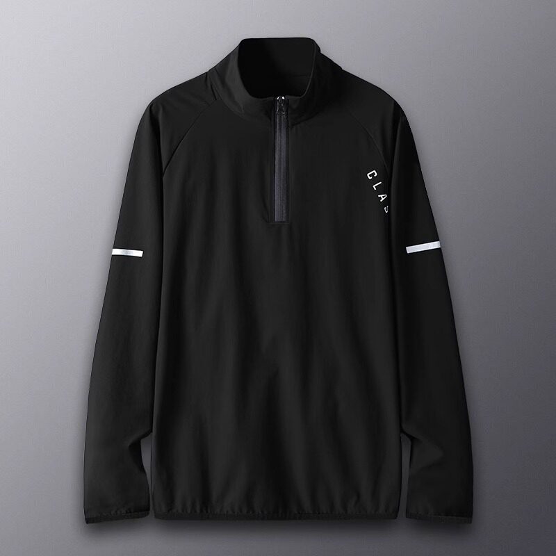 外贸T恤男长袖运动户外体育田径晨跑速干衣春秋季健身衣休闲上衣