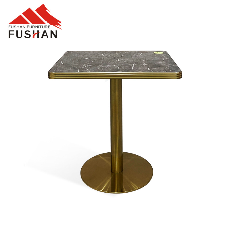 工厂 金属底座高品质现代轻奢极简餐厅咖啡厅洽谈休闲餐桌椅