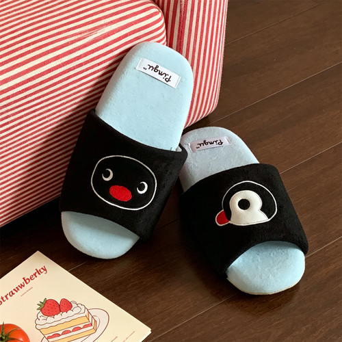 正版Pingu企鹅可机洗棉布拖鞋