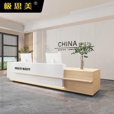 现代简约公司酒店大厅前台接待台烤漆吧台桌收银台办公室服务台