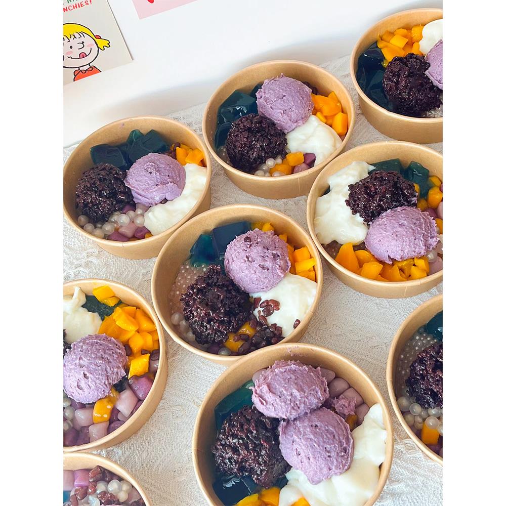 瑞丽水果抱碗盒6寸包装盒千层包装盒一次性雪纺蛋糕纸盒模具