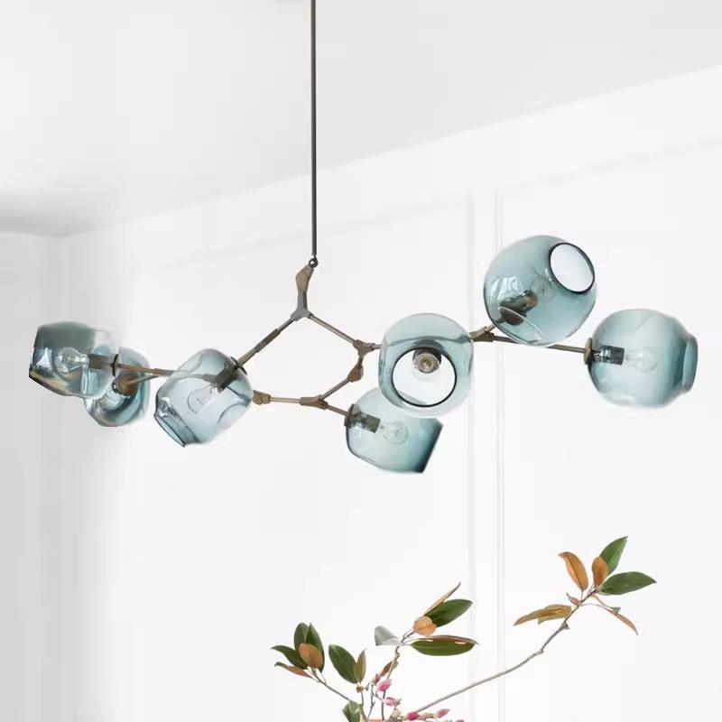 现代简约创意北欧吊灯卧室餐厅客厅家用个性魔豆分子网红灯饰吸顶