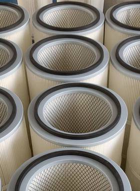 工业除尘滤筒粉尘滤芯防静电滤纸阻燃PTFE聚酯覆膜滤桶除尘滤芯