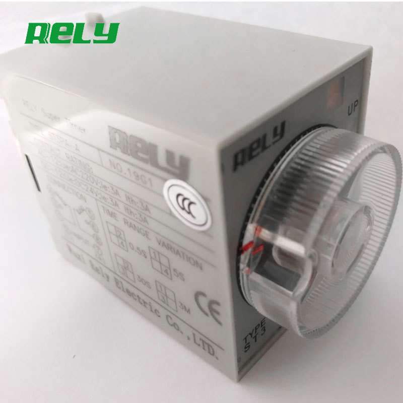 通电延时继电器ST3PA-A/B/C/D/E/F/G时间继电间控制器24VAC220V