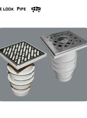 爆款别墅排水HTPP管材管件接75MM排水管洗衣机地漏不锈钢地漏